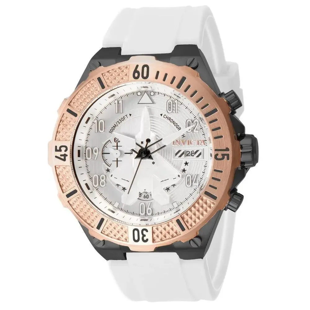 Invicta 39894 Aviator Quartz White Dial Watch